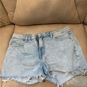 Old Navy Light Blue Jean Shorts with Frayed Hem